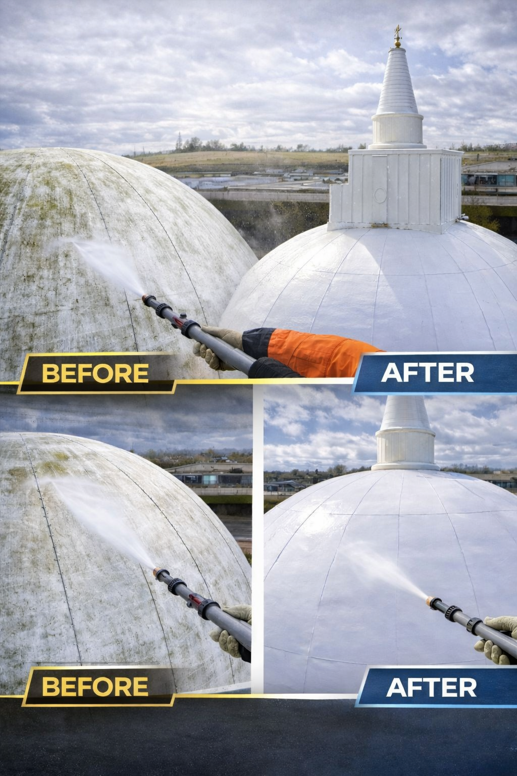 Dome Cleaning Service: Restoring Temples, Mosques & Commercial Domes Across the UK