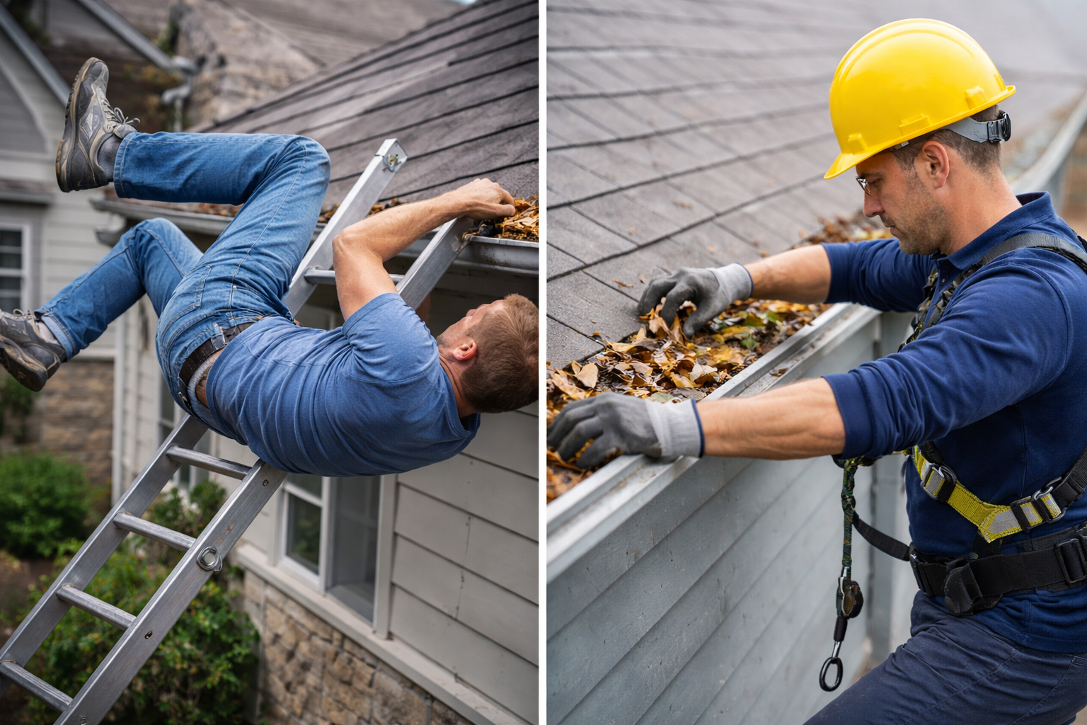 Height Hazards: The Real Risks of DIY Gutter Cleaning in the UK